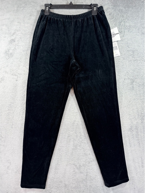 Chaus Pants - Chaus Sport Neutral Velour Black Elastic Waist Pants Size L